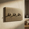 Antique brass 3 gang toggle switch lifestyle