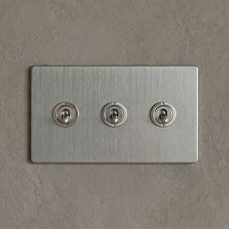 3 Gang Toggle Switch in Stainless Steel