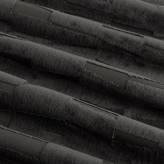 Manhattan Eyelet Curtains in Charcoal close up texture image