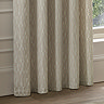 Manhattan Ivory Eyelet Curtains over curtains close up image