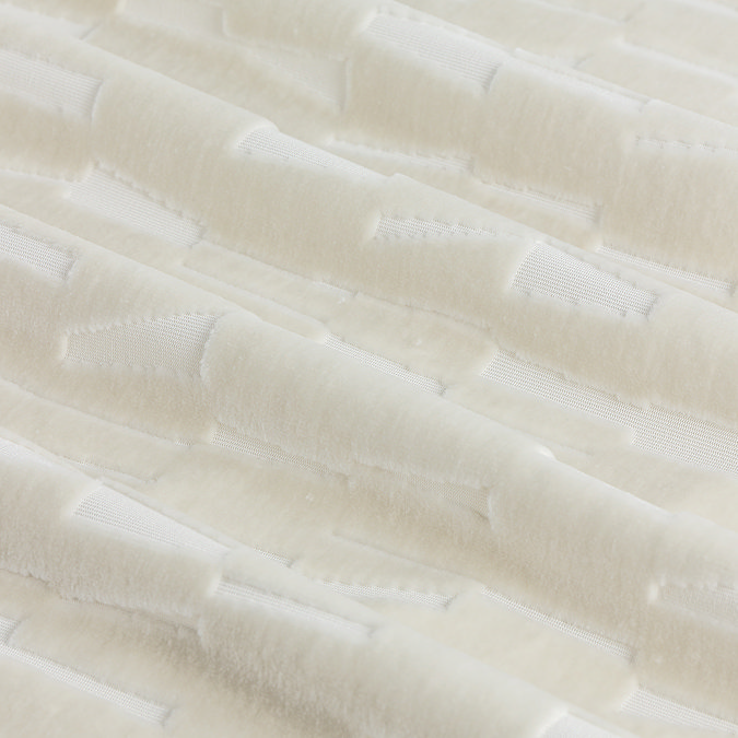 Manhattan Ivory Eyelet Curtains close up texture image