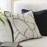Marie Embroidered Leaves Cushion - Monochrome main image