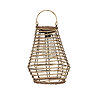 image cut out on white background of natural rattan outdoor lantern
