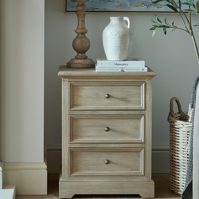 Marlow 3 drawer bedside table