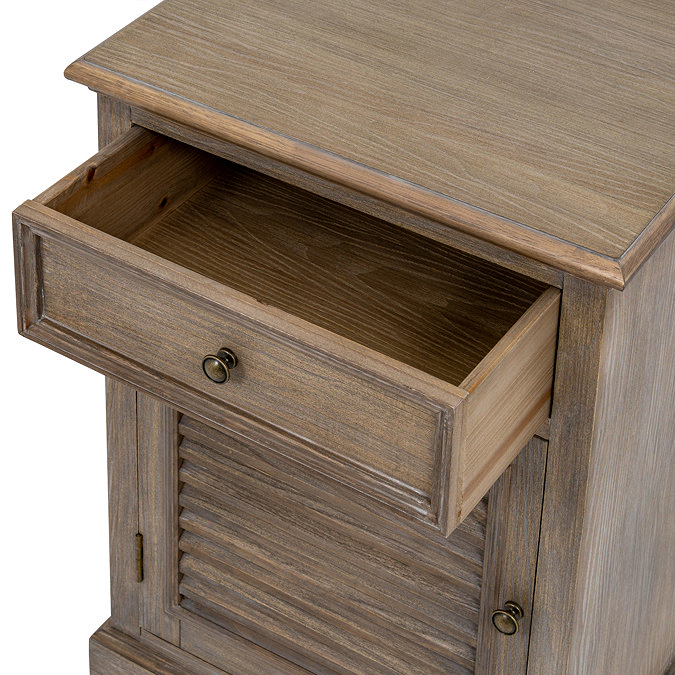 Marlow bedside table close up of open drawer image