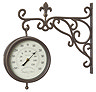 image cut on white background of thermometer side of station wall clock
