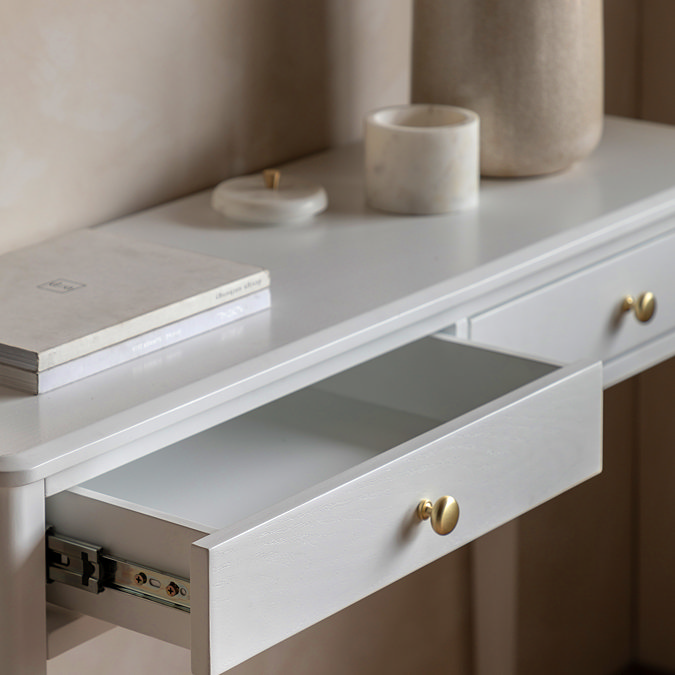 Matthias 2 Drawer console table white