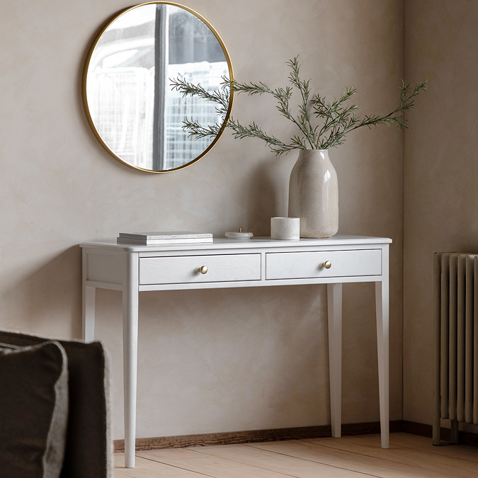 Matthias 2 Drawer console table white