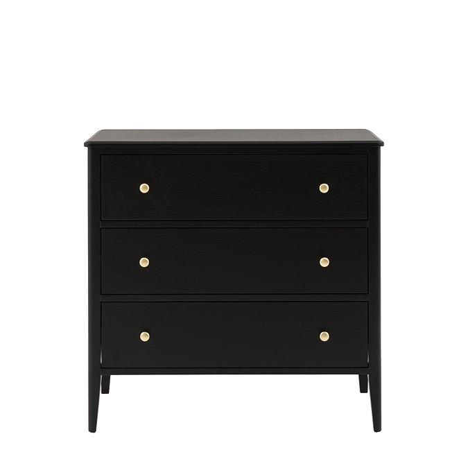 Matthias 3 Drawer Chest - Black