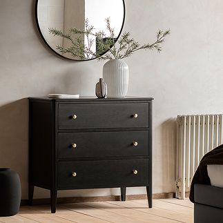 Matthias 3 Drawer Chest - Black