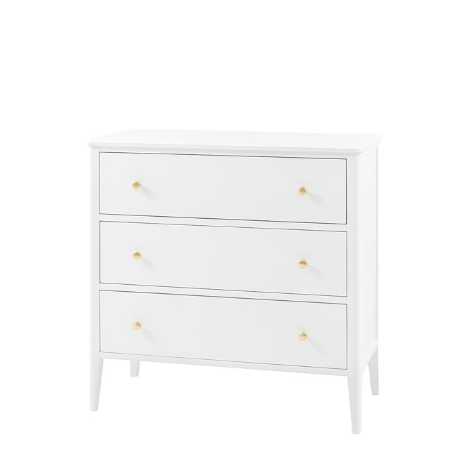 Matthias 3 drawer chest in white