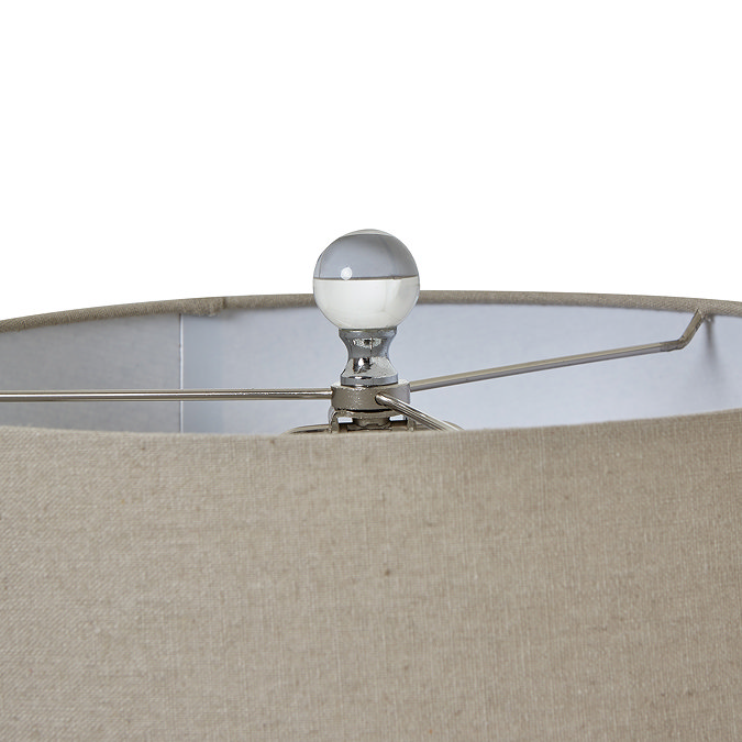 Glass Table Lamp grey close up image