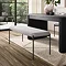 Maya Velvet Cord Dining Bench - Grey main image