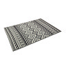 image cut out on white background of slate grey oriental rug