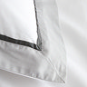 Mayfair 200TC Duvet Cover Set - White & Silver carousel image