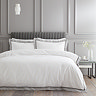 Mayfair 200TC Duvet Cover Set - White & Silver main image