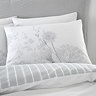 Meadowsweet Duvet Cover Set in white and Grey on bed close up image 3