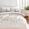 Meadowsweet Floral Bright Duvet cover set on bed image 1