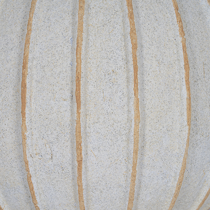 Grove Globe Vase in white with textured stripe detailing Image