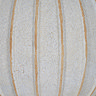 Grove Globe Vase in white with textured stripe detailing Image