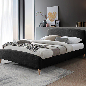 Memphis Boucle Bed - Charcoal main image