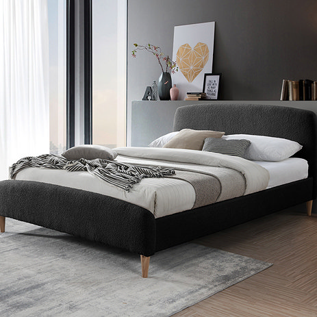 Memphis Boucle Bed - Charcoal main image