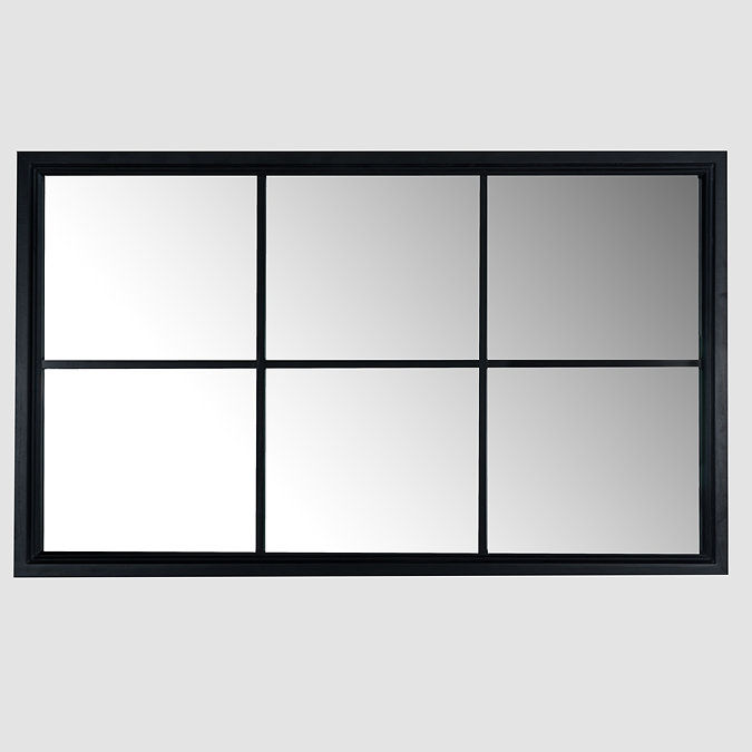 Sideways image of Merano black window mirror