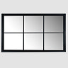 Sideways image of Merano black window mirror