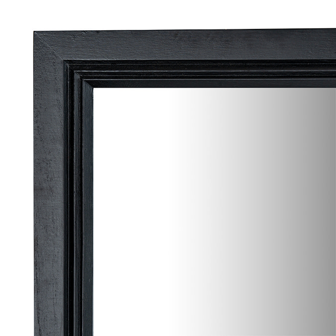close up of Merano black window mirror