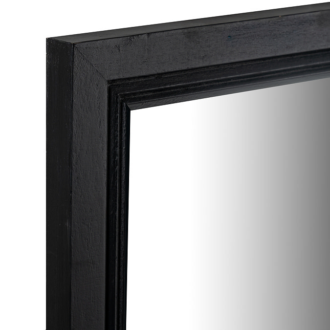 close up of Merano black window mirror