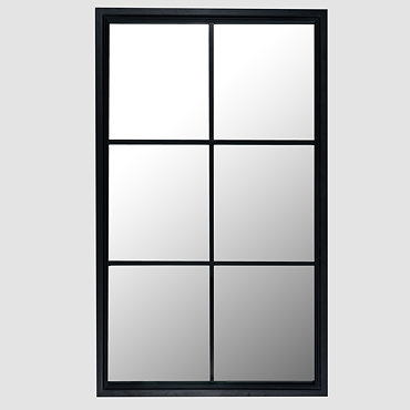 Sideways image of Merano black window mirror