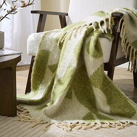 Meta Woven Jacquard Throw - Olive main image