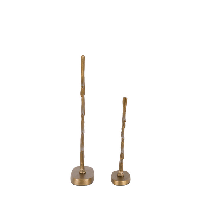 Ivy set of 2 metal tree ornaments