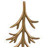 Ivy set of 2 metal tree ornaments