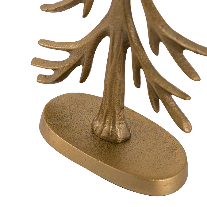 Ivy set of 2 metal tree ornaments