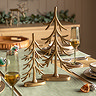 Ivy set of 2 metal tree ornaments
