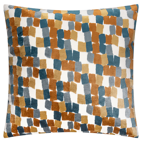 Metro Blocks Cushion in Ginger