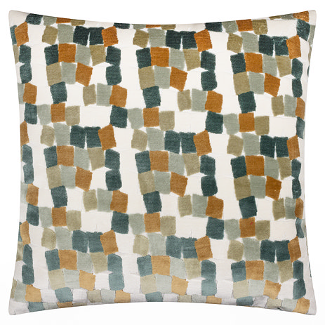 Metro blocks Cushion in green image