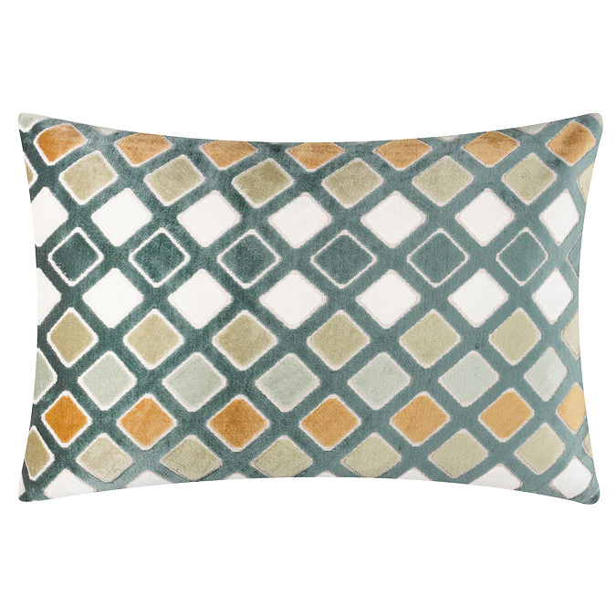 Metro Diamond cushion  in Green