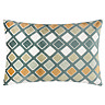 Metro Diamond cushion  in Green