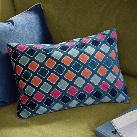Metro Diamond Cushion in multi image