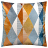 Metro Harlequin  50x50cm Feather Cushion in ginger