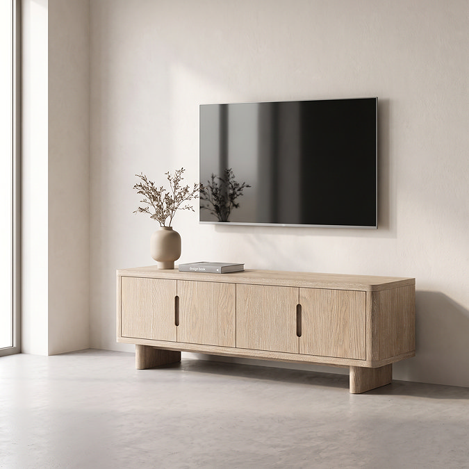 Miami light oak tv unit image