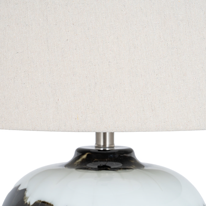 Midnight Shadows Squat Table Lamp in Black close up image