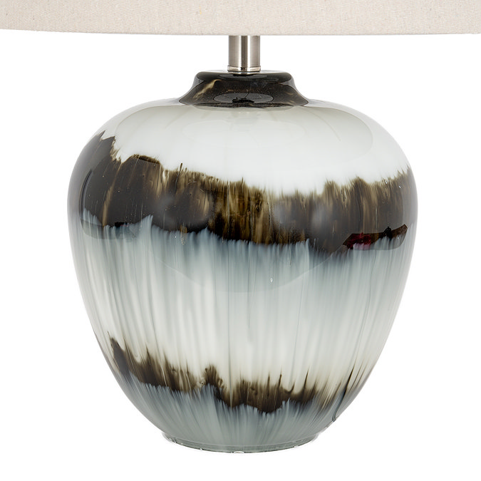 Midnight Shadows Squat Table Lamp in Black close up image