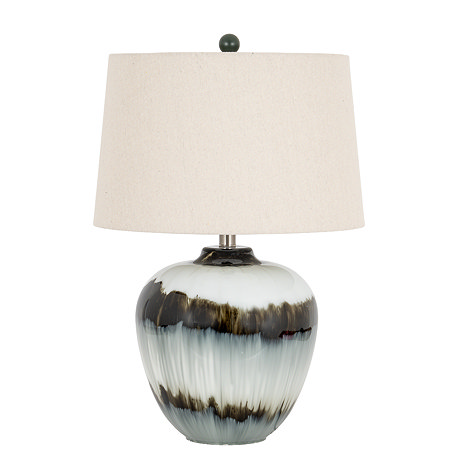 Midnight Shadows Squat Table Lamp in Black