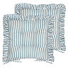 Millie ruffle seat pad pair in blue image 1