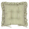 Millie ruffle seat pad pair in green image 2