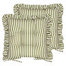 Millie ruffle seat pad pair in green image  1