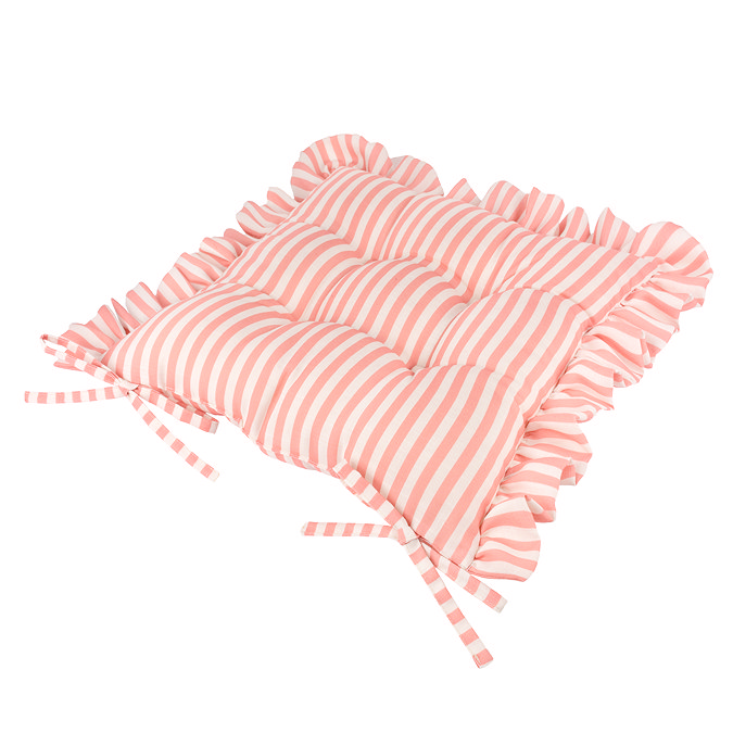 Millie ruffle seat pad pair in pink image 3